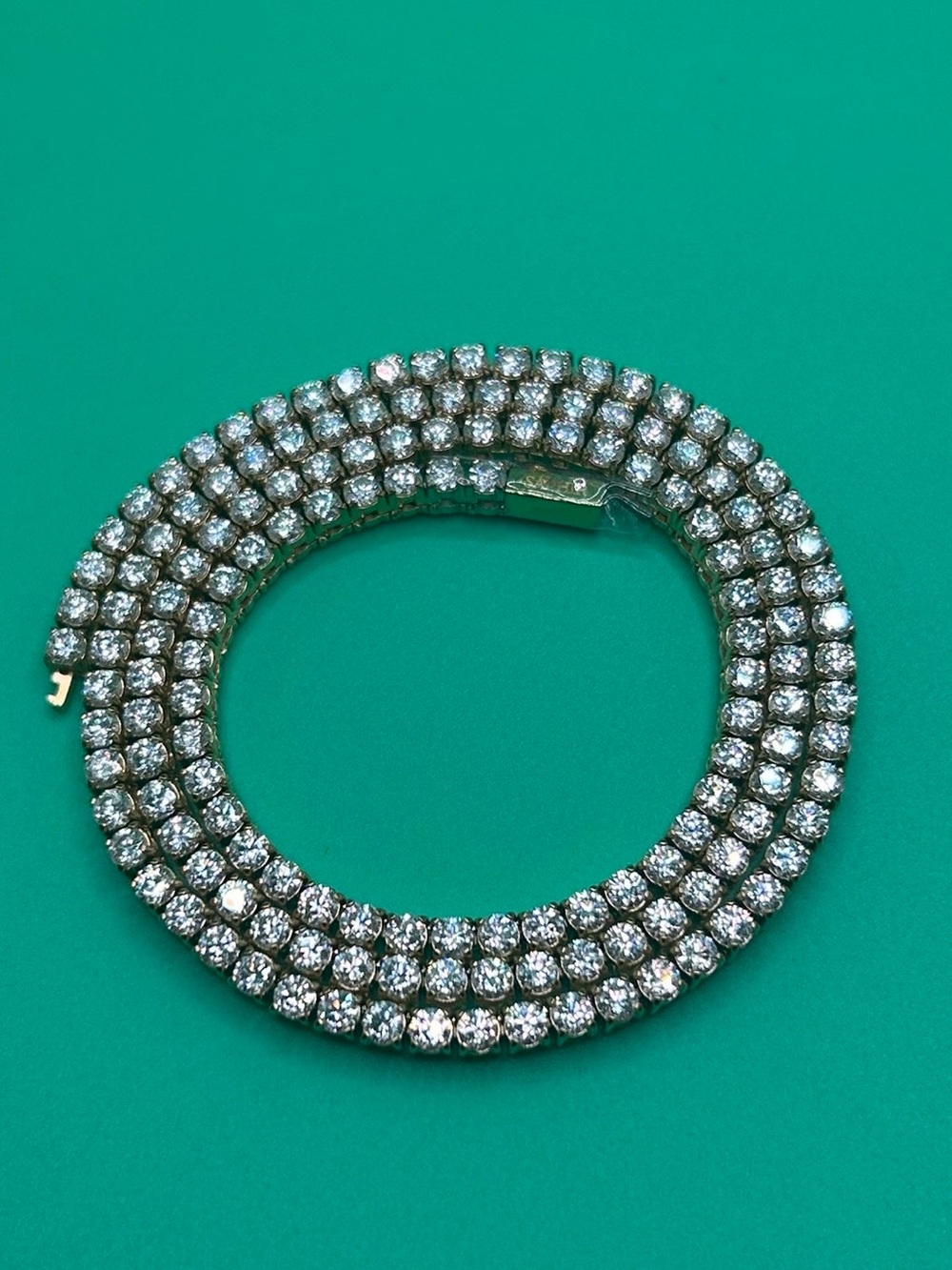 3mm Moissanite Gold Tennis Chain Mens 22 Inch GRA Certified Passes Tester